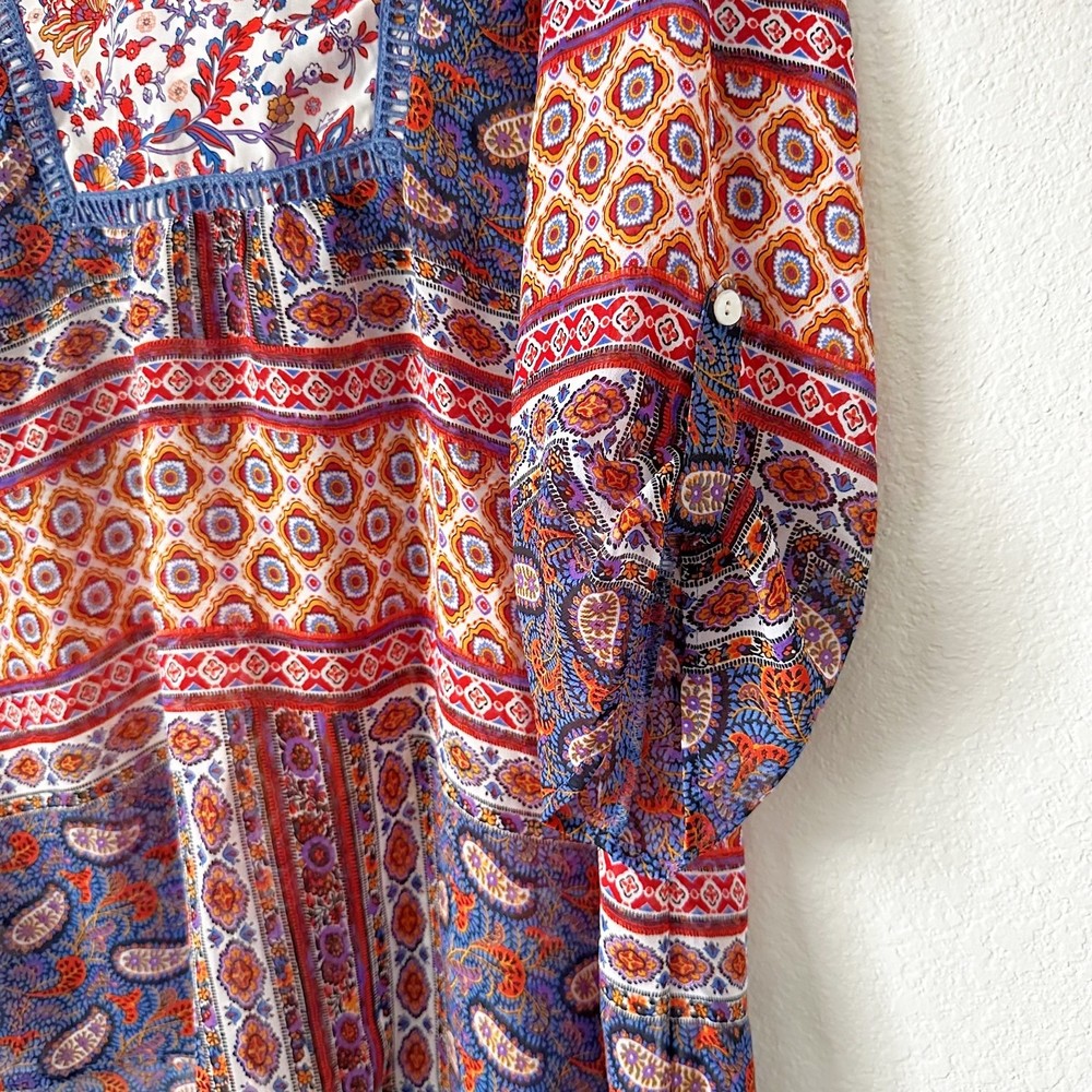 Fig And Flower | Boho Mixed Print Tunic Top Size … - image 8